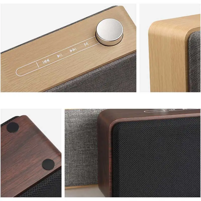 Деревянная портативная мини-Колонка JUNKE Hi-Fi с Bluetooth беспроводная стереоколонка