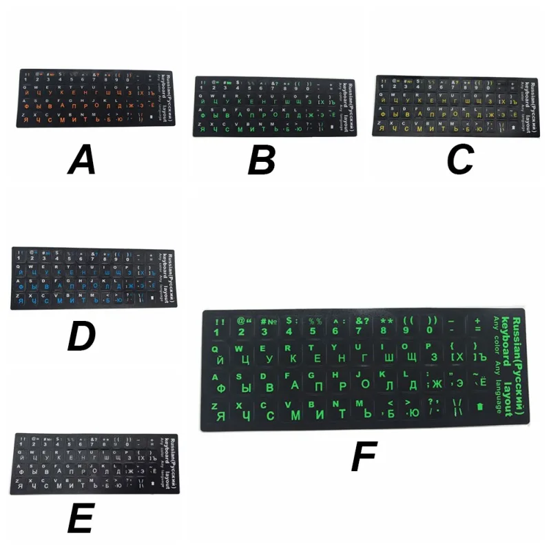 Русский Иврит английская клавиатура наклейки матовый цвет русскоязычная
