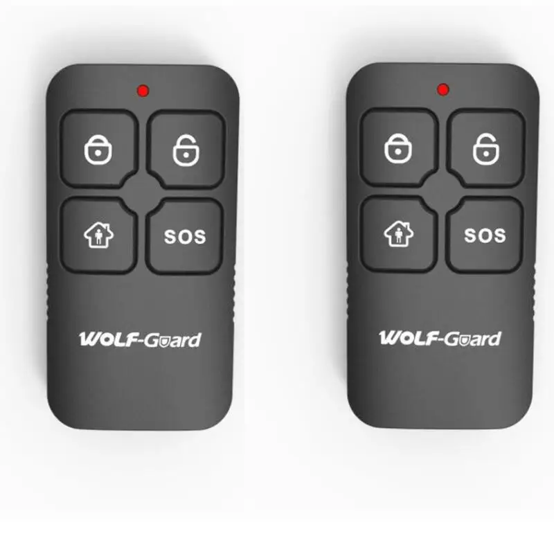 433MHz Wireless Remote Control Waterproof Black RF 4 Keys Keyfobs for Home Alarm Sceurity System