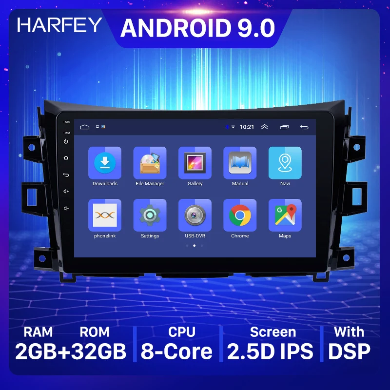 Автомагнитола Harfey на Android 9 0 для Nissan NAVARA Frontier NP300 10 1 дюймовый мультимедийный плеер
