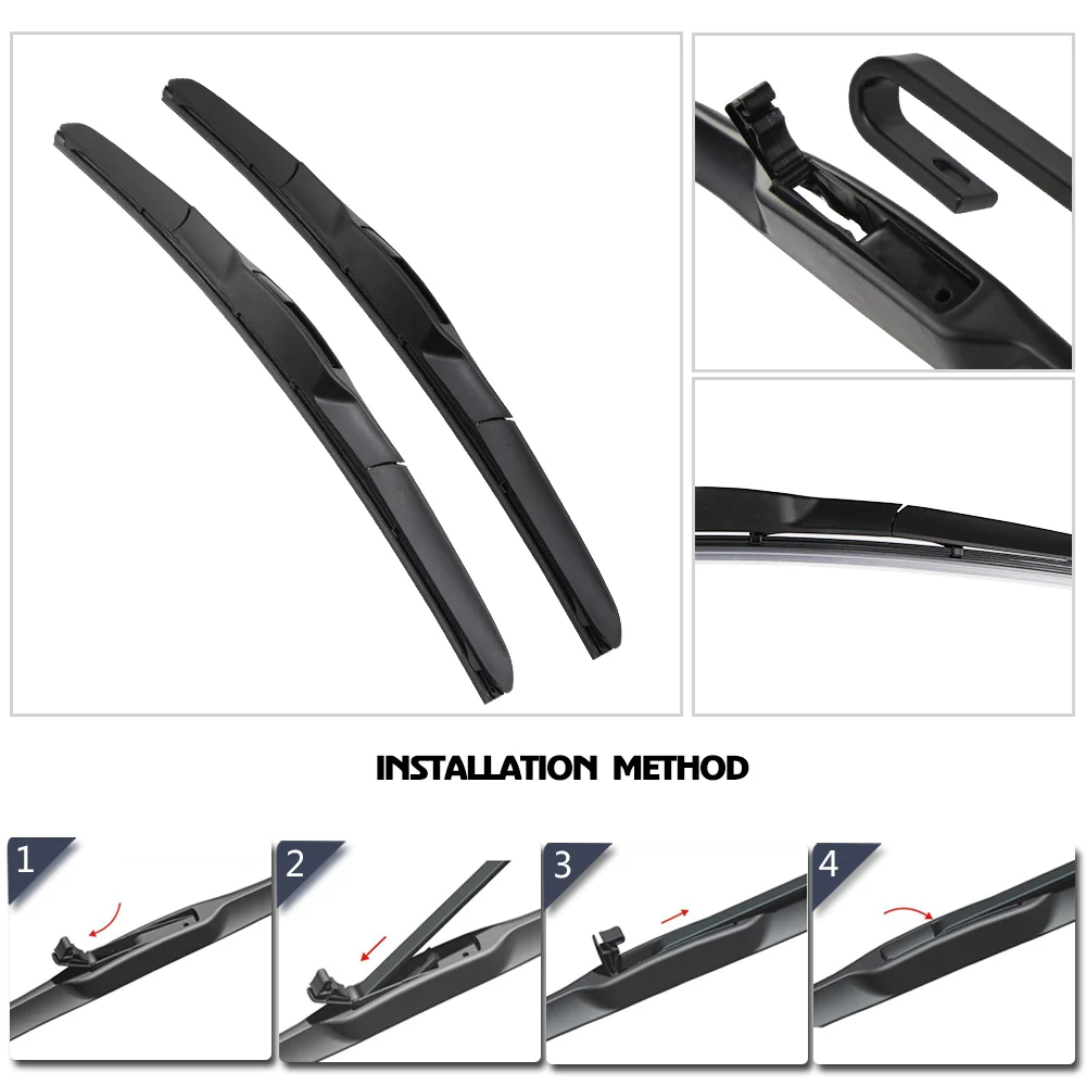 

BEMOST Car Front Window Windshield Wiper Blades Natural Rubber For BMW X3 F25//E83 2003 To 2017 Side Pin/U Hook Auto Accessories