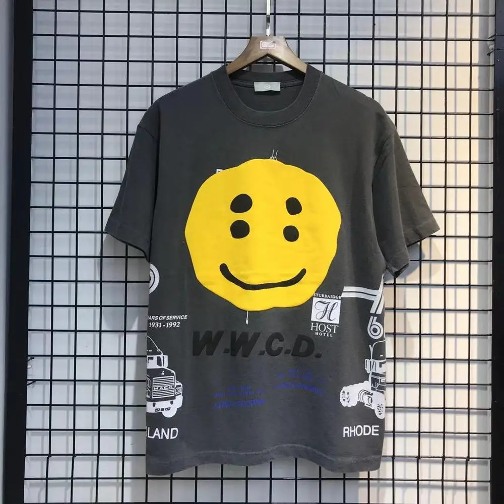 2020 w.w.c.d. Футболка Мужская/Женская/мужская с логотипом W.W.C.D. Топы Tee Monk smiley Kanye