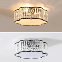 modern light luxury simple flower shape ceiling crystal chandelier bedroom living room led acrylic lighting