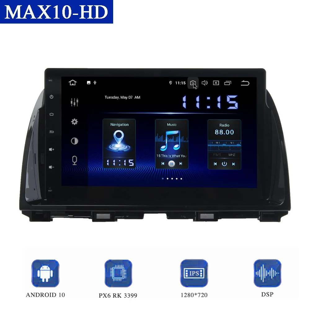 

Dasaita 10.2" Android 10.0 Car Radio for Mazda CX-5 CX5 2012 2013 2014 2015 DSP Multimedia CarPlay 4GB+64GB 1280 HD Screen