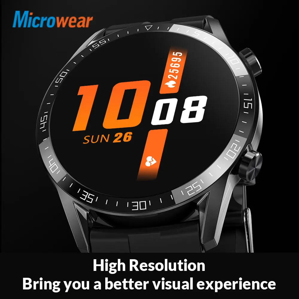 Смарт часы Microwear L13C умные с пульсометром шагомером IP68 водонепроницаемость Bluetooth VS