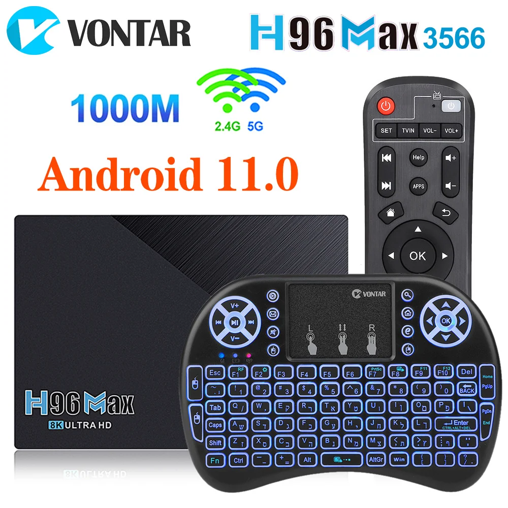 H96 MAX RK3566 Smart TV Box Android 11 8 Гб RAM 128 64 4G 32G поддержка 1080p 8K 24fps Google Play Youtube H96Max медиаплеер |
