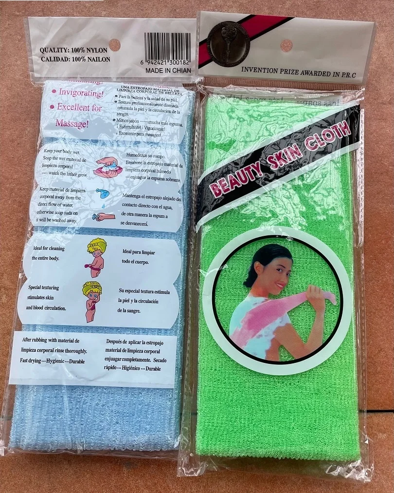 Красота Кожи Отшелушивающий ткань мочалки салфетки для бани халаты японский