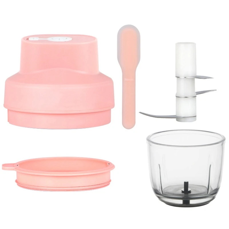 

300Ml Electric Mini Garlic Chopper, Portable Food Processor with USB Charing, Cordless Vegetable Mincer for Nuts/Meat