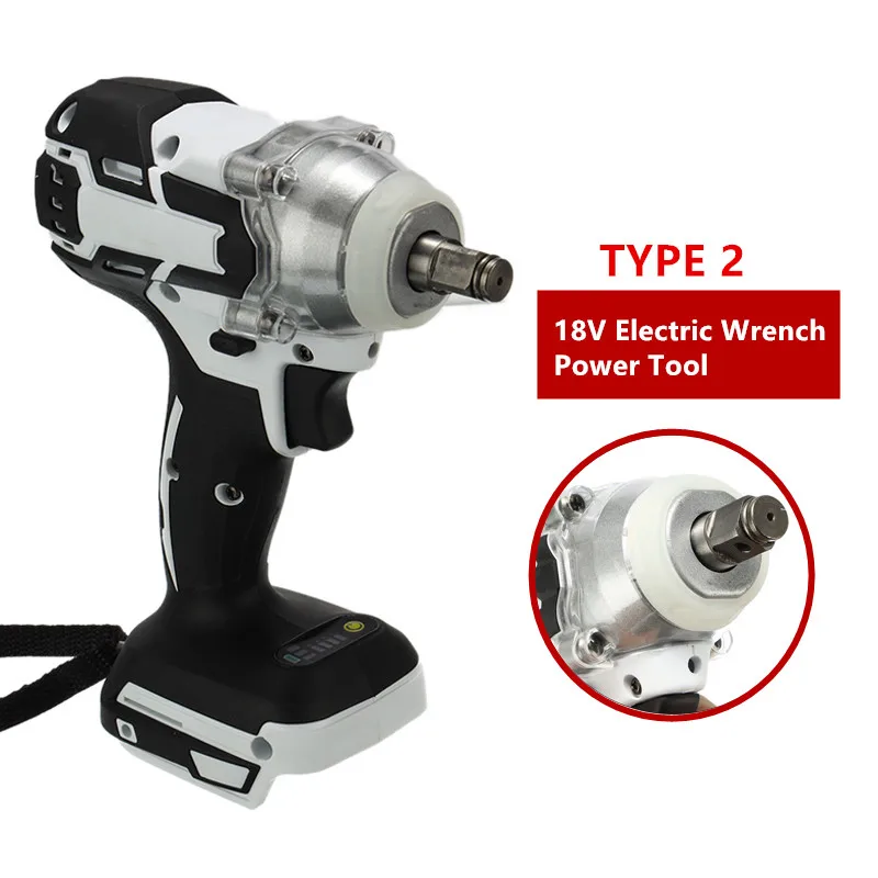 Brushless Electric Hammer Cordless Drill 1280W 18V 360-520NM Torque Adjustable Impact Wrench Power Tool No Charger Battery | Инструменты
