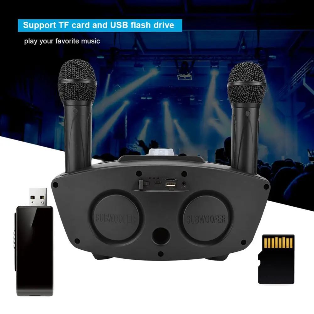 Портативный Bluetooth KTV караоке плеер Домашний Беспроводной Динамик-Усилитель