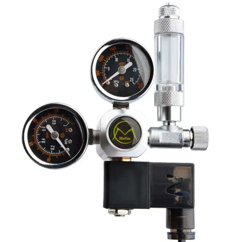 

Aquarium CO2 Pressure Regulator 220V Electromagnetic Pressure Gauge System Dropshipping