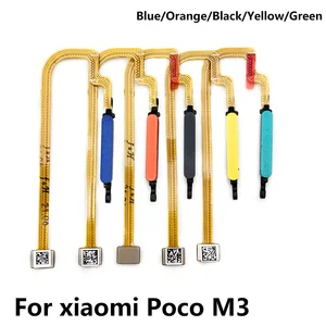 10pcslot fingerprint sensor home return key menu button flex ribbon cable for xiaomi poco m3 free global shipping