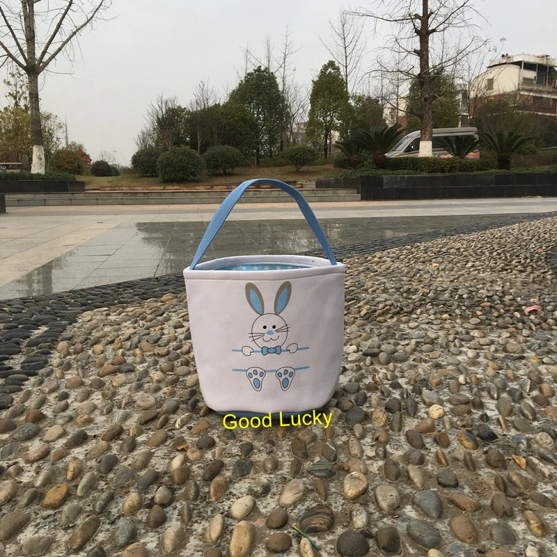 100pcs/lot Wholesale China Factory Easter Bucket For Promotion Cheap Price Rabbit Egg Baskets Bunny Ears Bag | Дом и сад