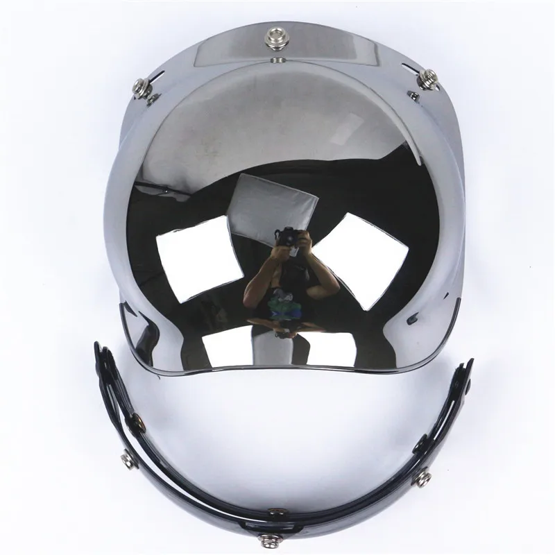 

3-защелкивающийся шлем с открытым лицом, козырек, винтажный мотоциклетный шлем в стиле ретро, защитный козырек с пузырьками, очки для шлема