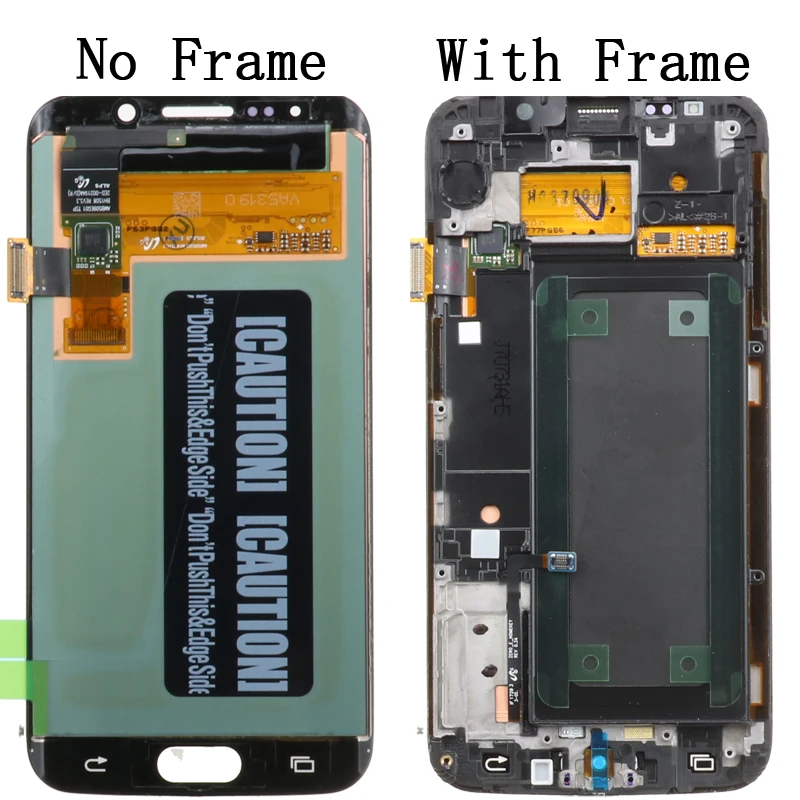 Для SAMSUNG GALAXY S6 Edge 5 1 ''SUPER AMOLED LCD G925 G925F с рамкой ЖК дисплей сенсорный экран