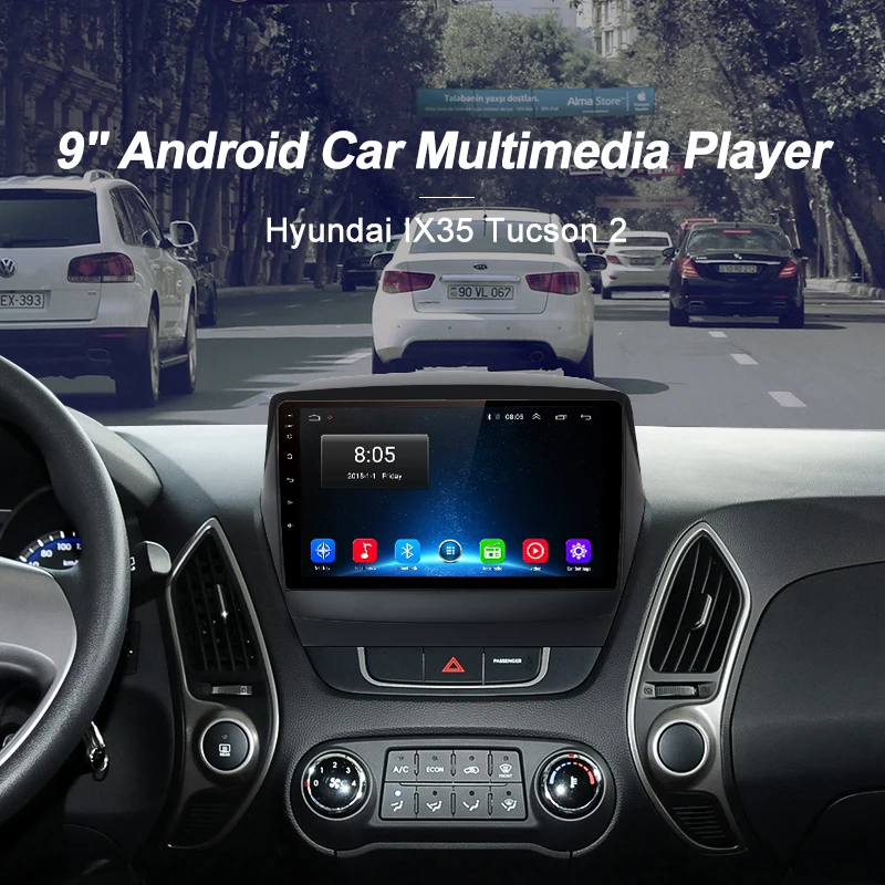 Junsun V1 2G+ 32G Android 9,0 для hyundai Tucson 2 ix35 2011- Автомобильный Радио Мультимедиа Видео плеер навигация gps 2 din dvd