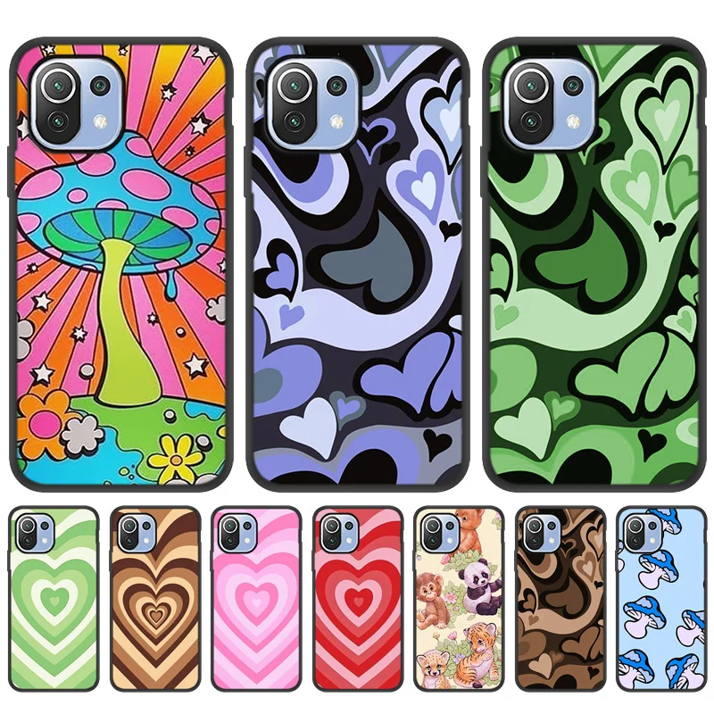 POCO X3 Pro Case For Xiaomi Mi 11i Silicone Fundas Redmi K40 K30 K20 K30S Pro Poco X3 NFC F3 GT F1 F2 M3 Pro Love Heart Covers