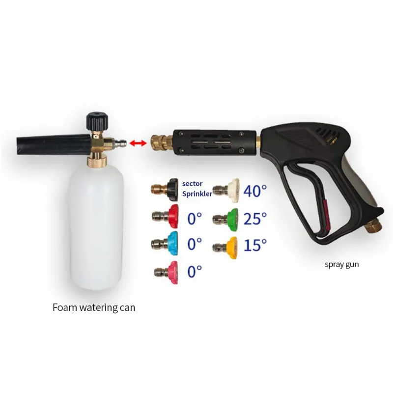 

Car Wash Water Gun Accessories High Pressure Foam Pot Fan-shaped Adjustable High Pressure Washer Pure Copper Watering Can PA Pot