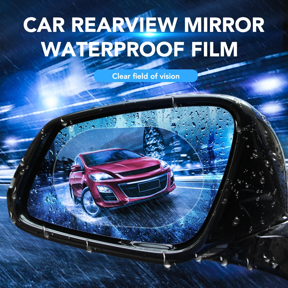 2/Pcs Car Rearview Mirror Protective Film Window Clear Anti Dazzle Waterproof Rainproof Fog Sticker | Автомобили и мотоциклы