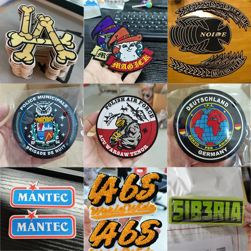 Пользовательские собственный дизайн патчи Вышивка Железо на фирменном названии