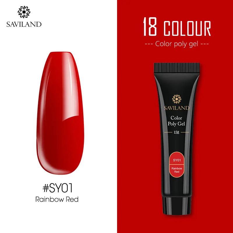 15ml SY01 SAVILAND, 15 г, 30 г, цветной, быстрый, полигель, для наращивания пальцев, замачивается, УФ, камуфляж, строительный, полигель, твердый гель, лак для ногтей - Цвет: 15ml SY01