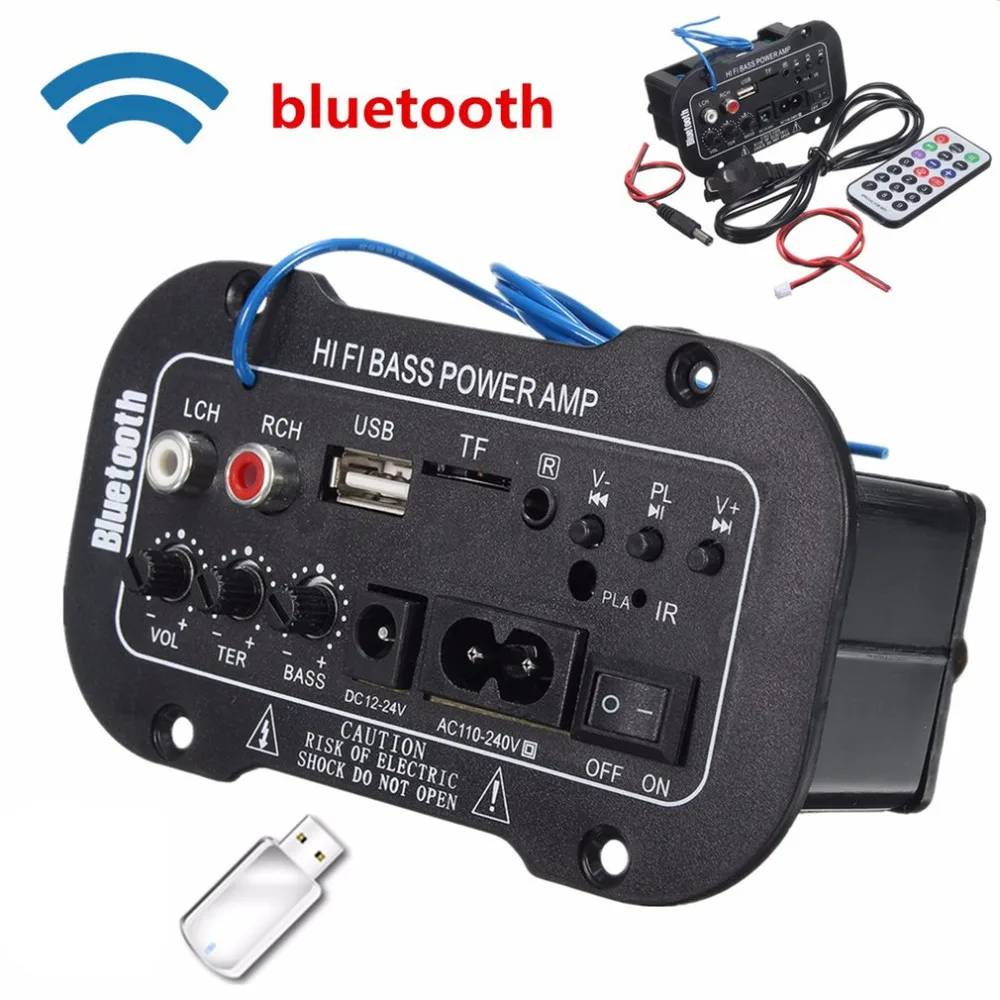 Многофункциональный автомобильный Bluetooth усилитель HiFi бас мощности стерео