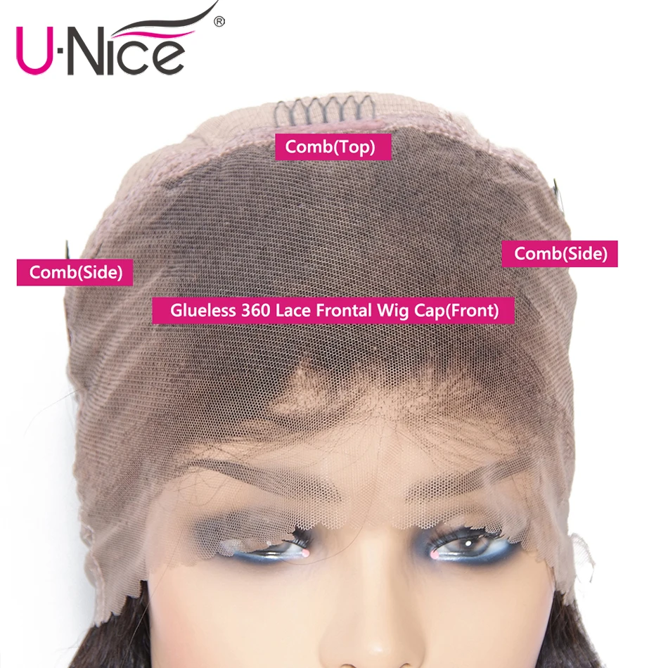 Волосы UNICE 13*4/6 бразильский кудрявый прямой парик 130% плотность волосы Remy парики 8-24 дюймов натуральный цвет кружева спереди человеческие волосы парики