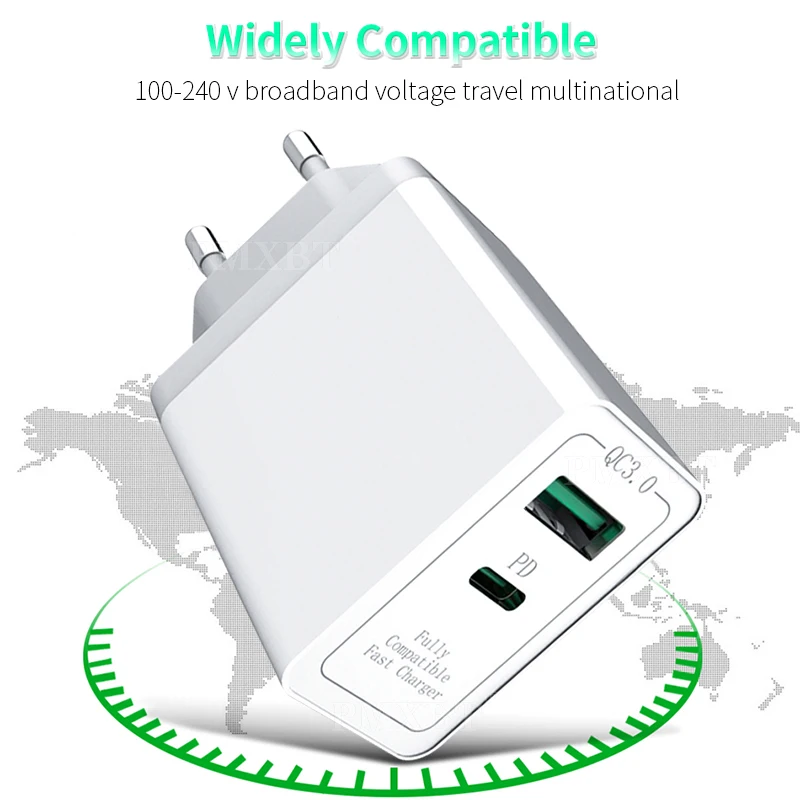 36 Вт с разъемом USB Type C PD зарядное устройство Quick Charge 4 0 3 Быстрая зарядка стандарта