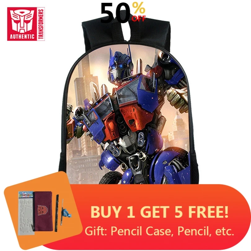 Детский рюкзак с рисунком трансформеров 3D для детского сада модный