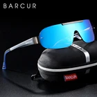 Мужские Солнцезащитные очки-авиаторы BARCUR, поляризационные очки из алюминиево-магниевого сплава, степень защиты UV400