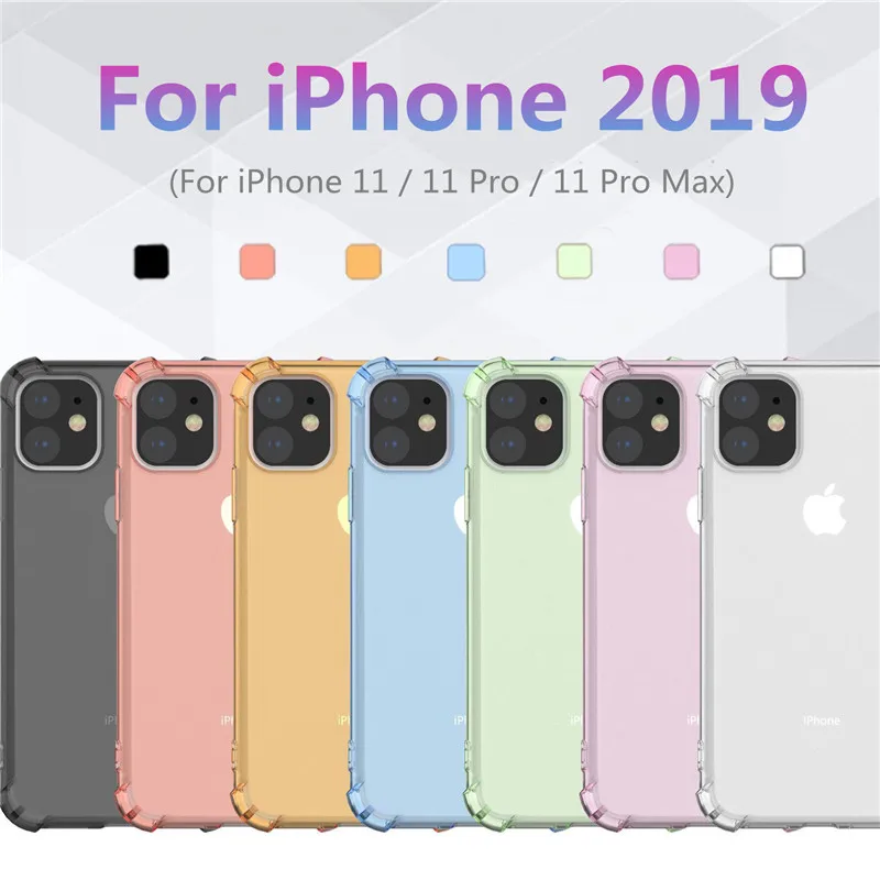 Роскошный мягкий ТПУ чехол для iPhone 11 Pro Max силиконовый прозрачный XS 5 5s SE 6 6S 7 8 Plus X XR
