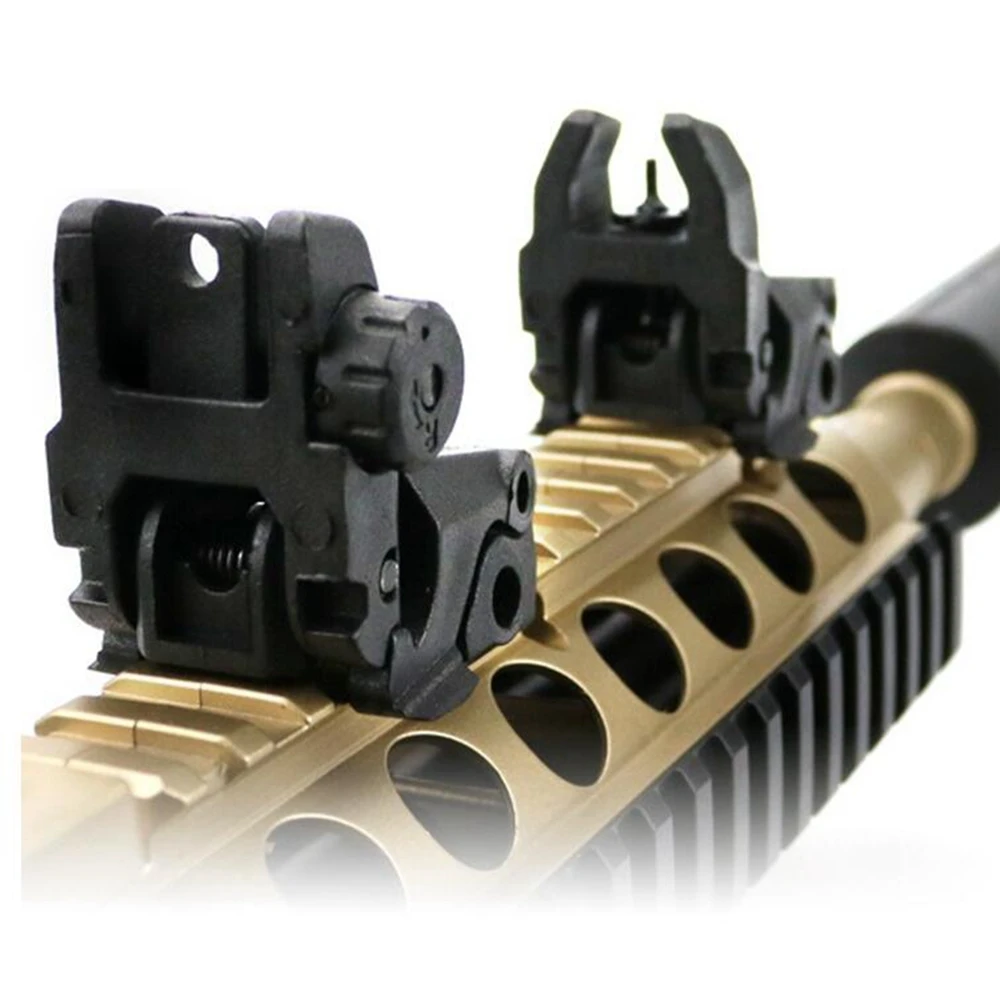 

Tactical 20MM Picatinny Airsoft Iron Sight Folding Filp Up Mount Sight Scope AR 15 M4 AR-15 M16 AK 47 Paintball Gun Accessories