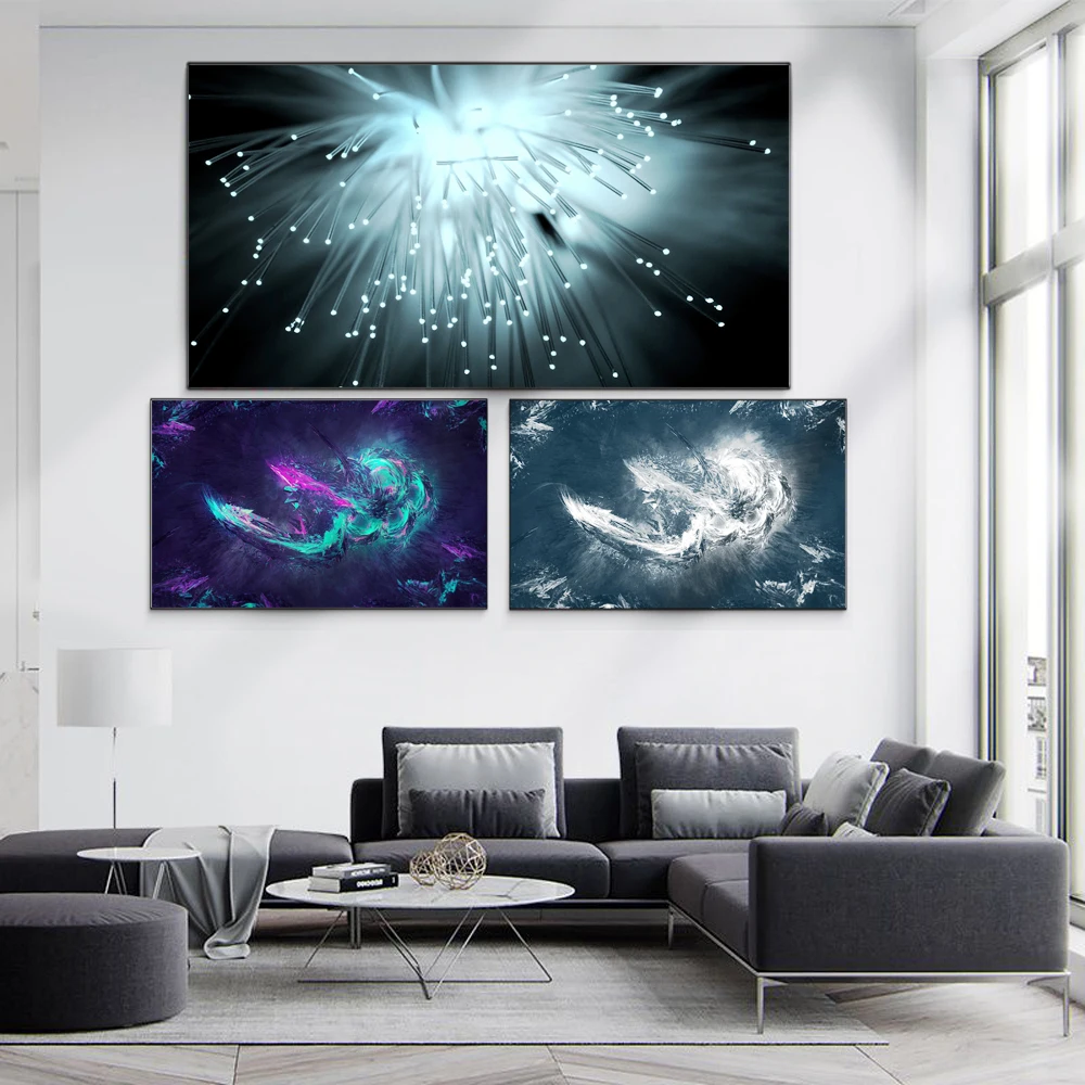

Abstract oil painting green purple graffiti art canvas painting living room corridor office study home decoration mural