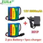 100% Оригинальный 12 В 9900 мАч 3S1P Аккумулятор Au литиево-18650 батарея Au литиевая упаковка пластиковая батарея 1 а зарядное устройство