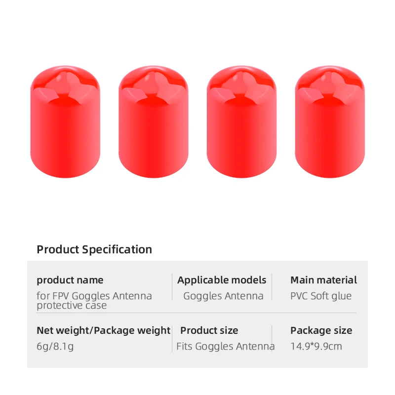 

4 Pcs Antenna Protective Cover Sleeve Case for DJI FPV Goggles Antenna