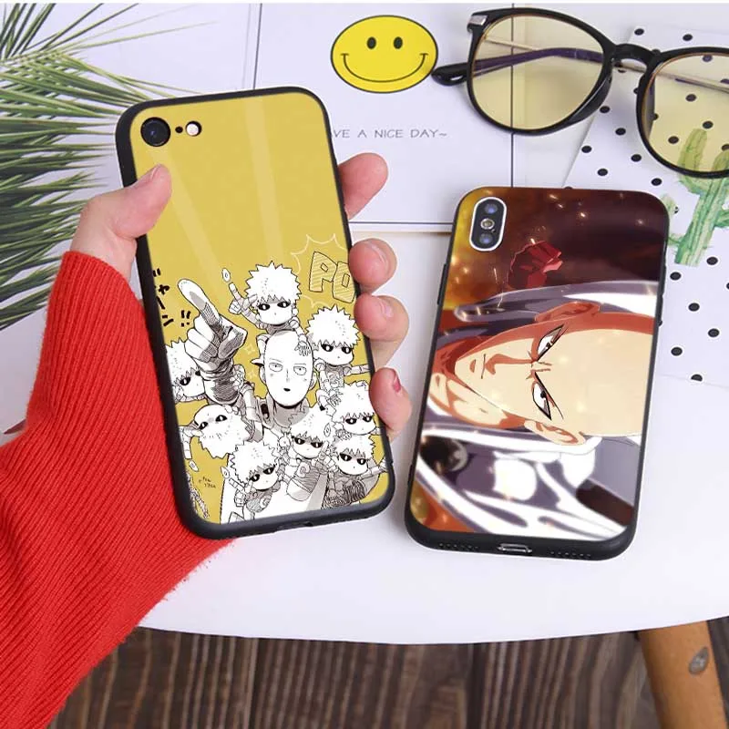For iPhone 11 11pro pro max 7 XR X 6S 8 XS MAX 6 plus SE 5S Soft silicone Cover Phone Case One Punch Man |
