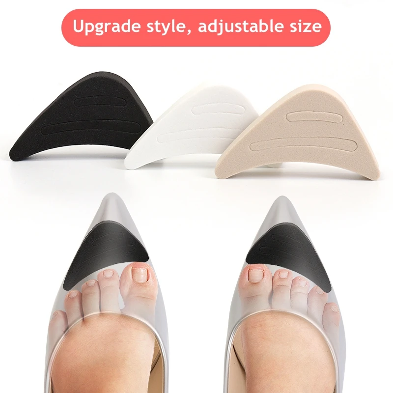 

Women High Heel Toe Plug Insert Shoe Big Shoes Toe Front Filler Cushion Pain Relief Protector Adjustment Shoe Accessories 1Pair
