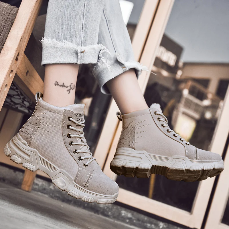

2020 winter new women's boots plus velvet snow boots women's shoes trend fashion casual boots short tube warm non-slip boots