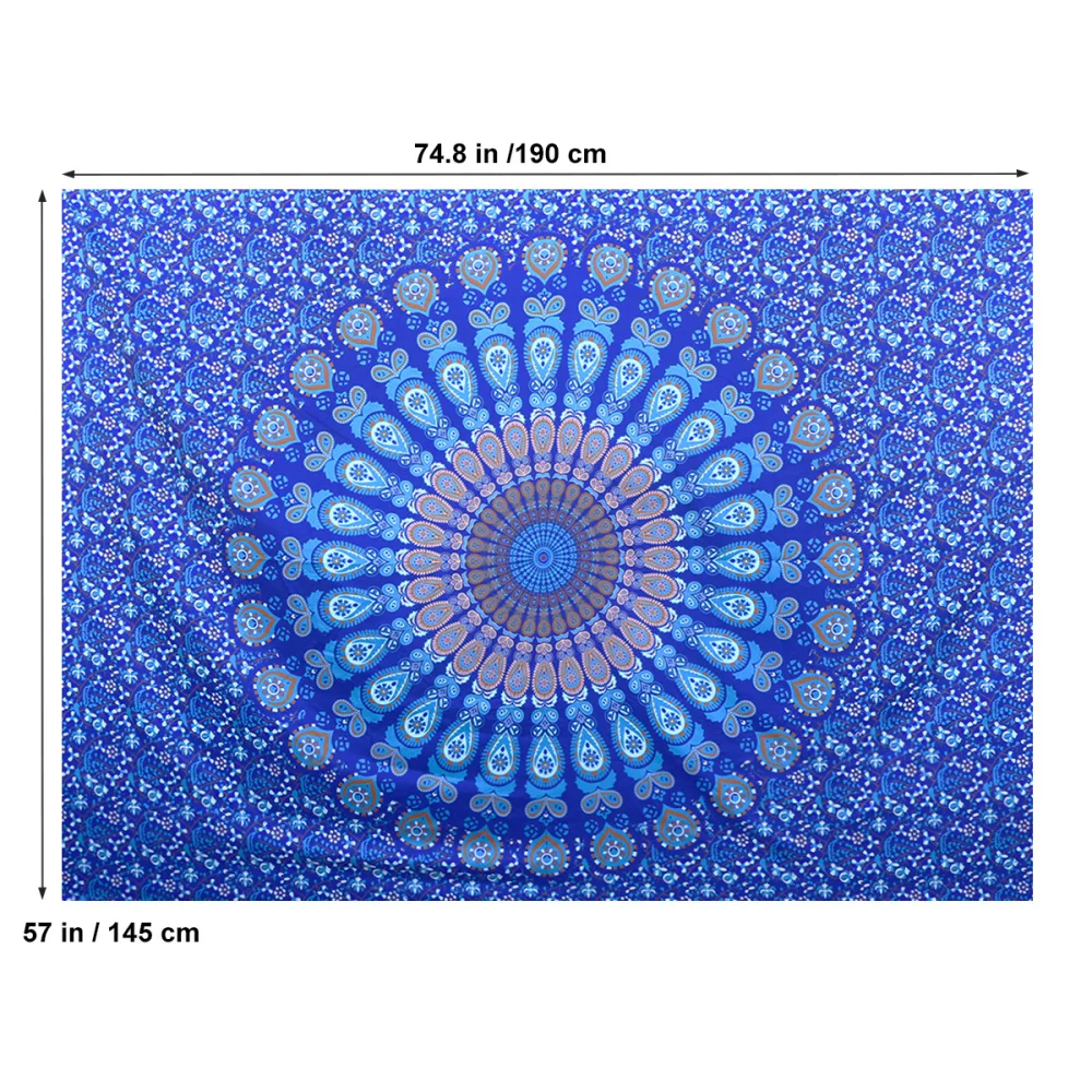 

Wall Hanging Tapestry Indian Style Wall Art Bohemian Bedspread Picnic Bedsheet 150x210cm (6)