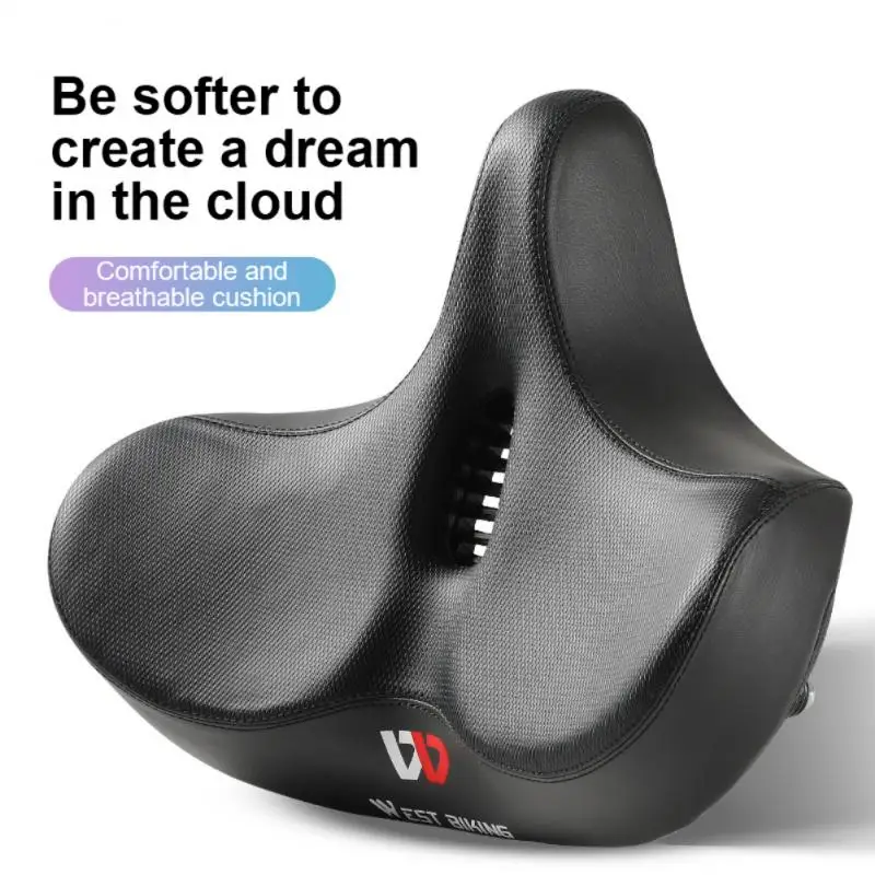

WEST BIKING Bike Saddle Big Butt Bicycle Saddles Mountain Road Bike Comfortable Durable Saddle Riding Accessories Equipment
