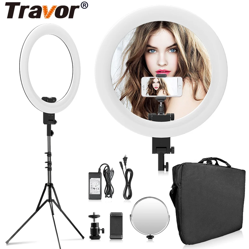 Travor 20 дюймовый светодиодный кольцевой светильник двухцветная кольцевая лампа с