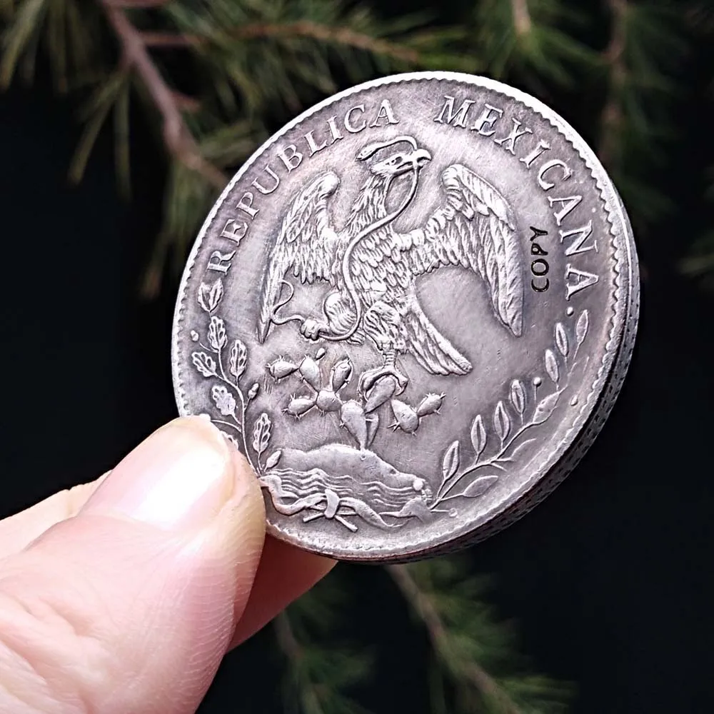 Мехико старые монеты с изображением орла 27 г 8 Reales коллекционные копии