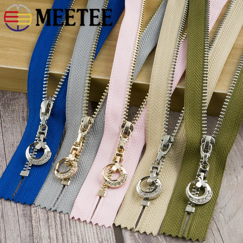 Meetee 10 шт 20/30 см 3# металлическая молния сплав Автоматическая блокировка близкий конец для шитья украшение для джинсовой сумки на молнии DIY аксессуары для одежды ZA224