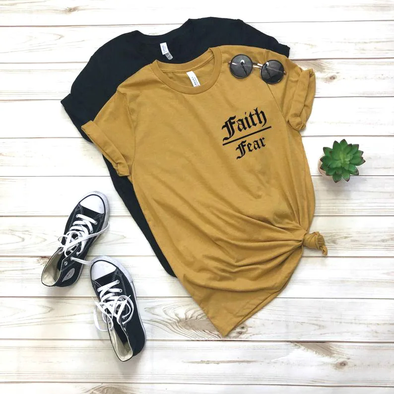 Готическая хлопковая рубашка унисекс с карманами Faith Fear большие уличные модные