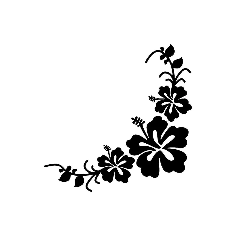 

15,2*15,2 см Красивые цветы бампер Стикеры виниловые наклейки с рисунком мультяшного автомобиля для укладки волос черный/серебристый C7-1105