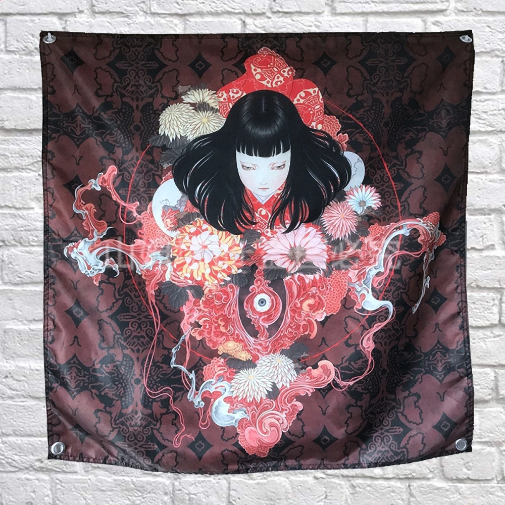 Гейш Японская серия укиё э татуировки плакат свитки драпировки Шторы висит флеш