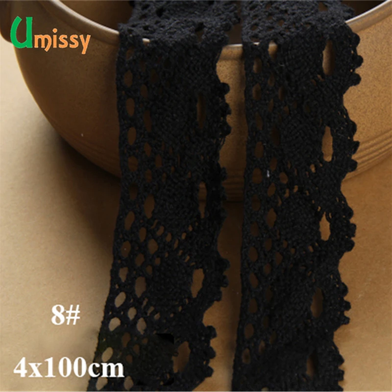 1 метр 100% хлопчатобумажная кружевная ткань вышитая отделка вязаная лента Швейные