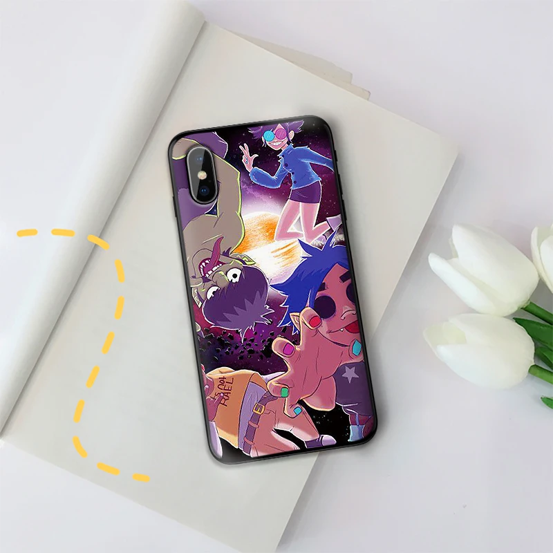 Мягкий чехол Gorillaz band из ТПУ для Apple IPhone X XR XS MAX 5 5S 5C SE 6 S 7 8 Plus ipod touch силиконовый |