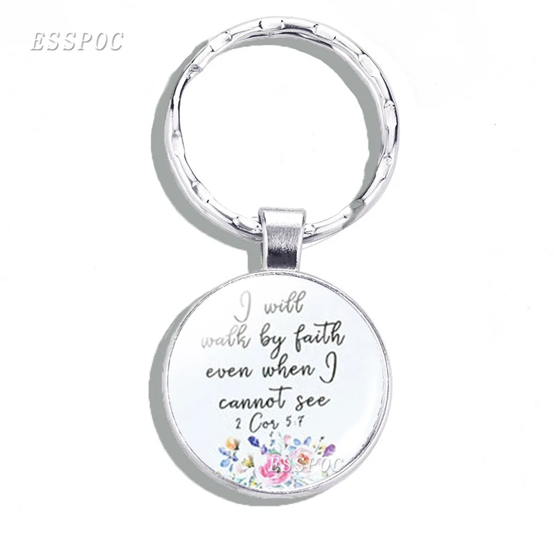 Библия брелок &quotя буду ходить по вере даже в тех случаях когда я не вижу&quot