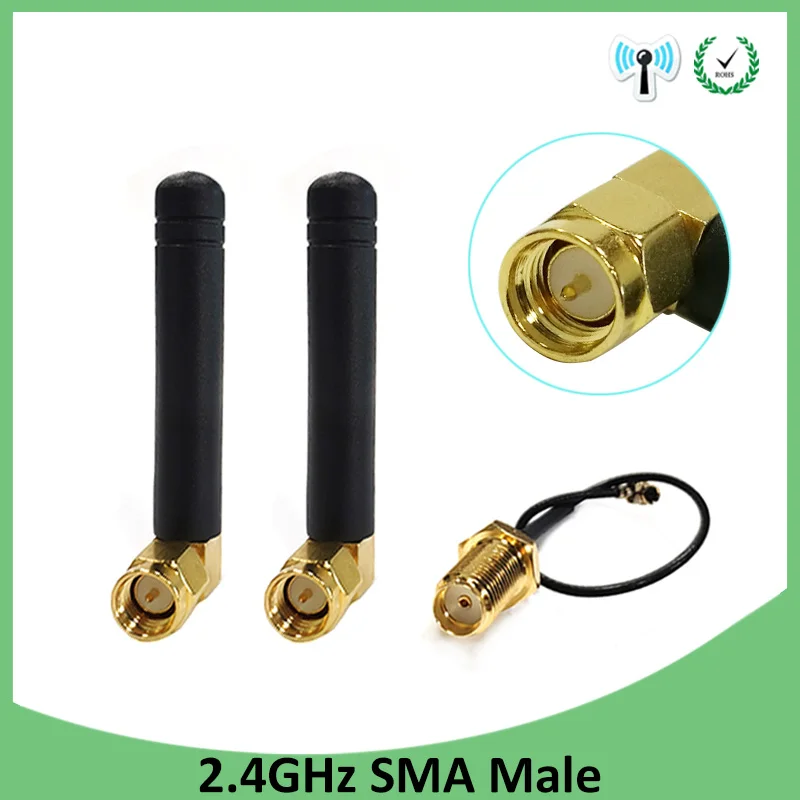 2 4 GHz антенна Wi fi 10 шт. 5dBi SMA разъем ghz для беспроводной маршрутизатор + 21 см RP ufl./ IPX 1
